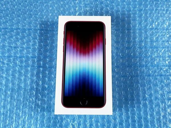 新品 [au iPhone SE 3 (第3世代）128GB RED 赤 レッド MMYH3J/M SIMロック解除済]