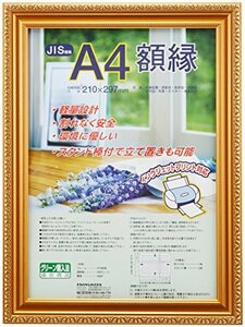 ナカバヤシ 賞状額縁 金ケシ(樹脂製) JIS A4判 フ-KWP-33 N