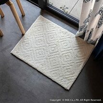 オカ(OKA) 乾度良好ピュール バスマット 約45cm×60cm アイボリー お風呂マット 大判 浴室 おしゃれ 洗面所 足ふきマット_画像6