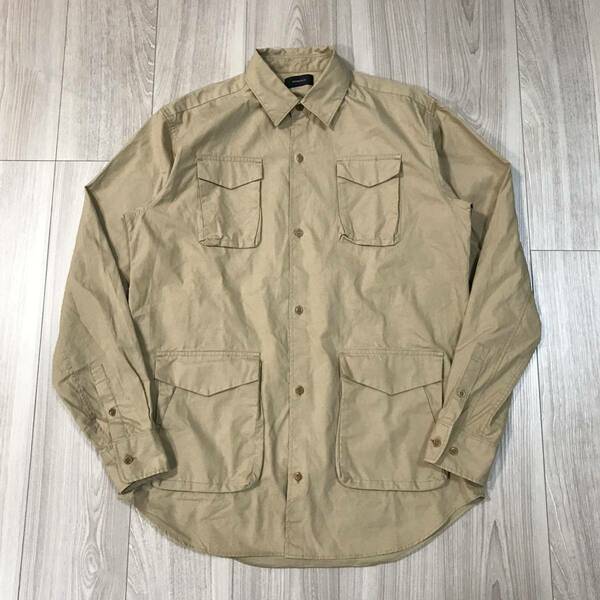 UNDERCOVER ARMY SHIRT UCS4402 3アンダーカバー ワーク アーミー ミリタリー ファティーグ シャツ ジャケット ベージュ ポケット アウター