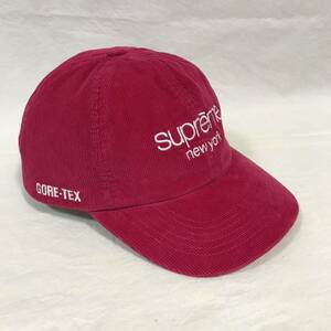 supreme new york Classic Logo gore-tex cap Supreme Gore-Tex вельвет колпак panel шляпа шляпа box Logo вышивка 