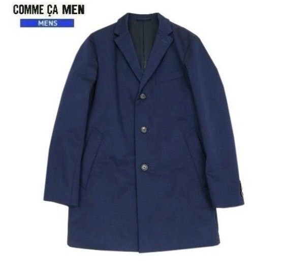 COMME CA MEN コムサメン チェスターコート ネイビー 定価59,400円