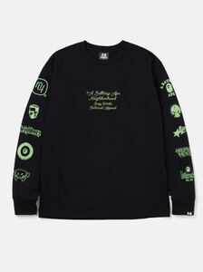 NEIGHBORHOOD BAPE NBHD L/S A BATHING APE collaboration long Tee Neighborhood Ape long sleeve T-shirt Black new goods 