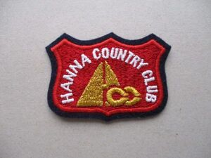 阪奈カントリークラブHANNA COUNTRY CLUBワッペン/A女子プロHCCアップリケ大阪CCゴルフGOLFパッチPATCHエンブレムLPGA紋章 V113