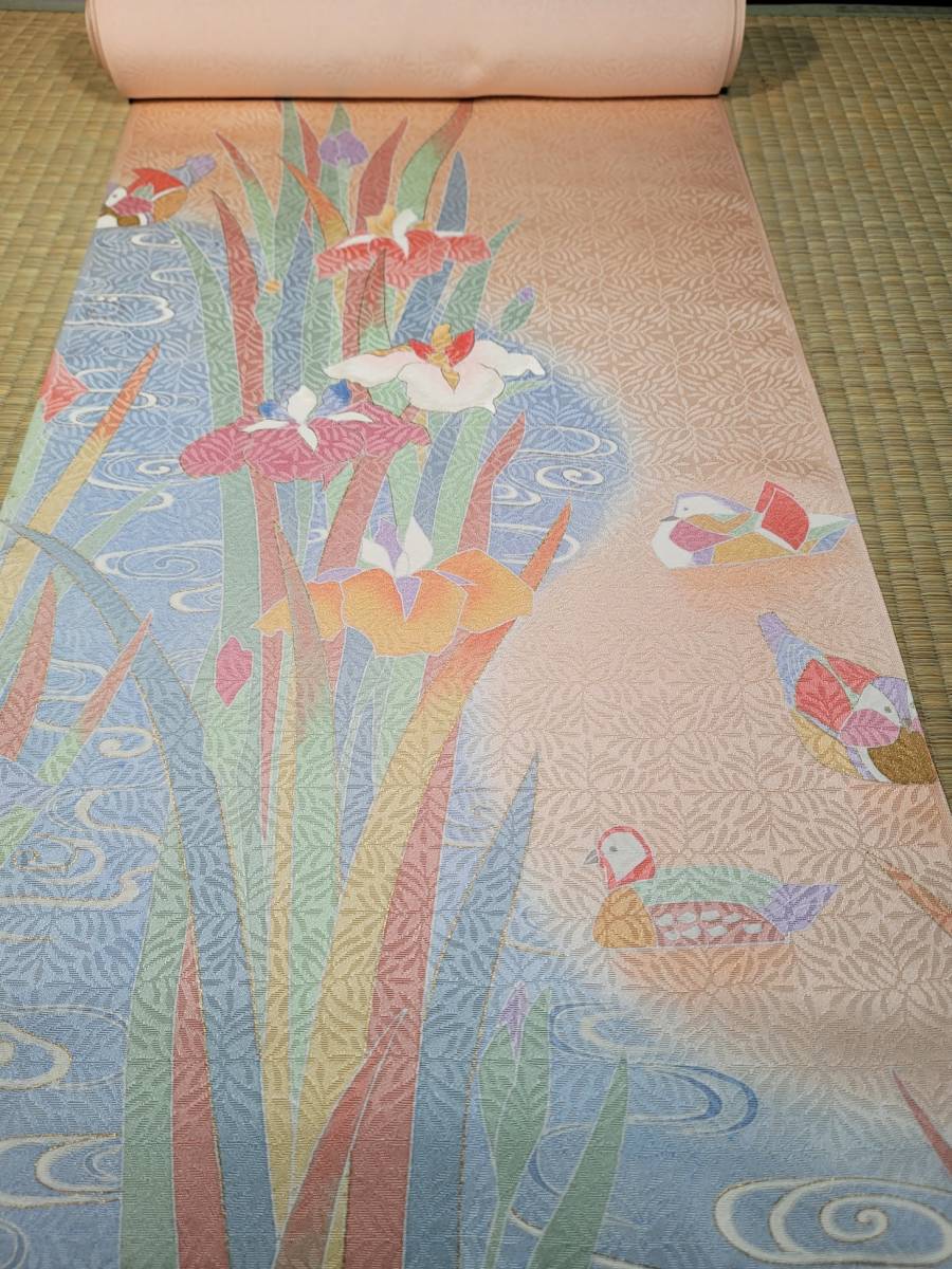 Cheap Kyoto Komatsuya made new clearance sale, top quality silk tsukesage yuzen hand-painted ☆ roll of cloth, fashion, Women's kimono, kimono, Tsukesage