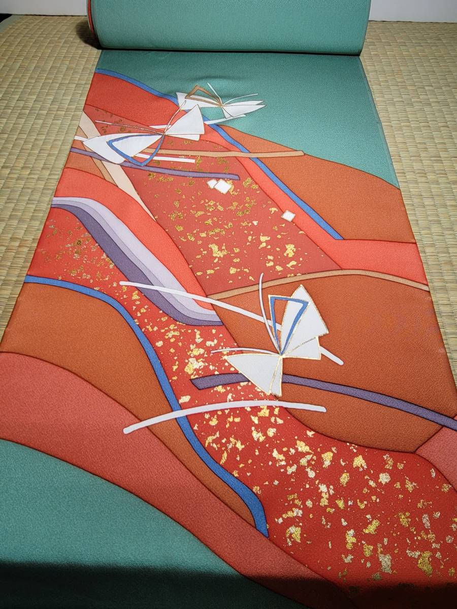 Super low price, made by Kyoto Komatsuya, new, clearance sale, top quality silk tsukesage, hand-painted yuzen kimono rolls, fashion, Women's kimono, kimono, Tsukesage