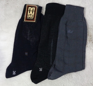  men's socks navy blue series 3 pair unused new goods N611