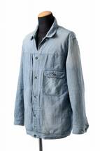 ISAMU KATAYAMA BACKLASH イサムカタヤマバックラッシュ 定価60500円 LOOSEY JEAN JACKET/COTTON LINEN DENIM incarnation ルイスレザー_画像2