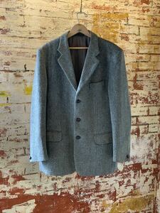 70s Dunn&Co Harris Tweed TAILORED JACKET Vintage Vintage Harris твид tailored jacket Ame тигр TRAD 60s бесплатная доставка 