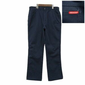 ビッグサイズ W38 L32 メキシコ製 ディッキーズ Dickies ワーク チノ パンツ チノパン ネイビー 古着 2JA1094