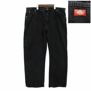 ビッグサイズ W42 L30 メキシコ製 ディッキーズ Dickies ワーク ブラック デニム パンツ ジーンズ 古着 2JA1090