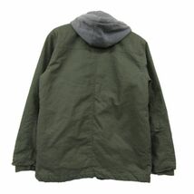 サイズ S/P ディッキーズ GENUINE Dickies ワーク フェイクレイヤード パーカー ダックジャケット 中綿 カーキ グリーン 古着 2D2897_画像2