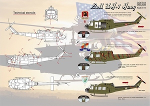 プリントスケール 72-019 1/72 ベル UH-1 ヒューイ