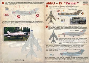 プリントスケール 48-012 1/48 Mig-19 ファーマー