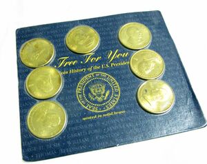 USA歴代アメリカ大統領ランダム記念コイン7個セット美品／コレクション品／非売品