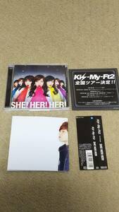 Kis-My-Ft2 SHE!HER!HER! 通常盤 初回特典キス顔ミニポスター付（千賀）