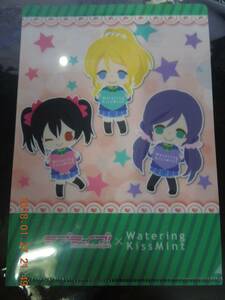 ラブライブ! × キスミント クリアファイル ③ 絢瀬絵里 矢澤にこ 東條希