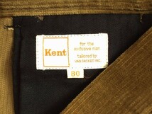 希少*Kent ケント×VAN JACKET INC.*カーキー系*コットン100％*メンズ*ノータックコーデュロイパンツ*ボトムス*W80*春秋冬_画像3