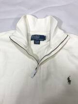 新品 11038 Xサイズ スウェット ポロ ラルフローレン polo ralph lauren ジップ クリーム_画像4