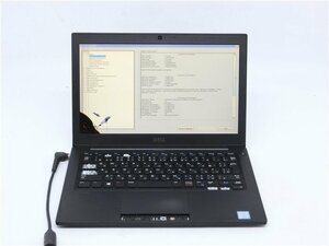 中古　DELL　7280　COREi5　7300UGHZ　　4GB　13型 ノートパソコン　BIOSまで表示　液晶割れ　詳細不明　　ジャンク扱い 　