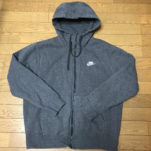 NIKE SPORTSWEAR CLUB FLEECE MEN’S FULL-ZIP HOODIE size-M(着丈65身幅63) 中古(超美品-数回使用) NCNR