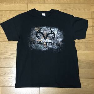 REALTREE MEN’S SHORT SLEEVE T-SHIRTS size-L(着丈68身幅54) 中古(美品) 送料無料 NCNR