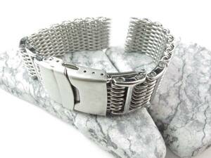 * high quality Shark mesh belt stainless steel 22mm lustre clock belt cheap now only ****