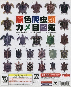 ◎Yujin 原色爬虫類カメ目図鑑 シークレット含む 全25種セット 新品・未開封 2002年当時物　カメがいっぱい