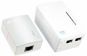 TP-Link WiFi 中継機 PLCアダプター TL-WPA4220 KIT 11n 300Mbps 無線LAN 有線LAN コンセント 2台 キット 総務省指定(中古品)