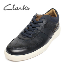 クラークス 靴 メンズ スニーカー ネイビー レザー 9 1/2M(約27.5cm) CLARKS Cambro Race 新品_画像1