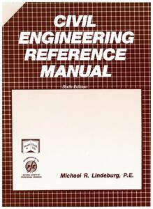 B244*CIVIL ENGINEERING REFERENCE MANUAL American Civil PE examination. hand . paper 