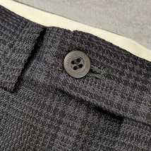 良品 Munsingwear マンシングウェア ウールチェックパンツ スラックスパンツ ゴルフパンツ ブラック系 メンズ サイズ85_画像3