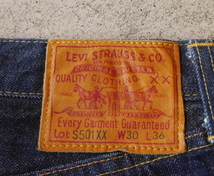 LEVI'S501xx大戦モデル バレンシア工場1944年W30赤ミミ赤耳501xx復刻版リーバイスBig-E66前期ビッグEビンテージ古着555デッドストック55年_画像3