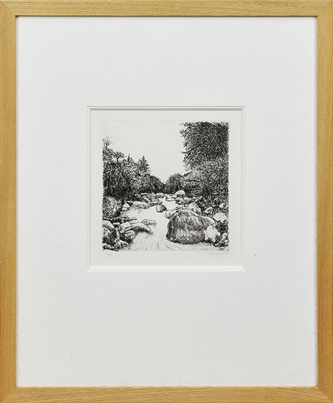 駒井哲郎「庭の一隅」1958年-