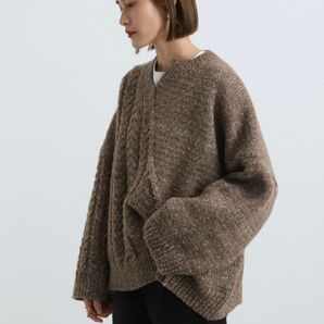 2021 AW ランダムアシンメトリーニット selectMOCA ケーブル編み