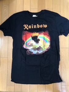 レインボー『RAINBOW RISING T-Shirt/M』【未使用】公式グッズ/Ritchie Blackmore/リッチー・ブラックモア/Deep Purple/Tシャツ/黒