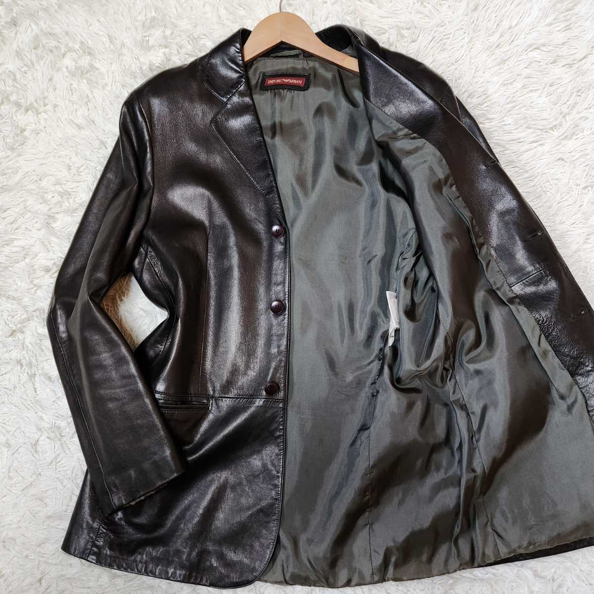 EMPORIO ARMANI エンポリオアルマーニ レザー切替 ジャケット レザー