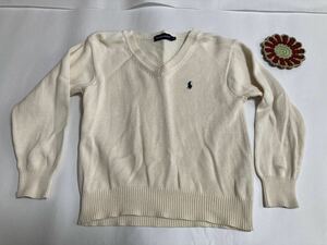 ラルフローレン Vネックセーター 100センチ　トップス　キッズ　ジュニア　綿ニット RALPH LAUREN