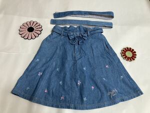  Mezzo Piano skirt 150 centimeter bottoms Kids Junior girl woman floral print embroidery suspenders mezzo piano