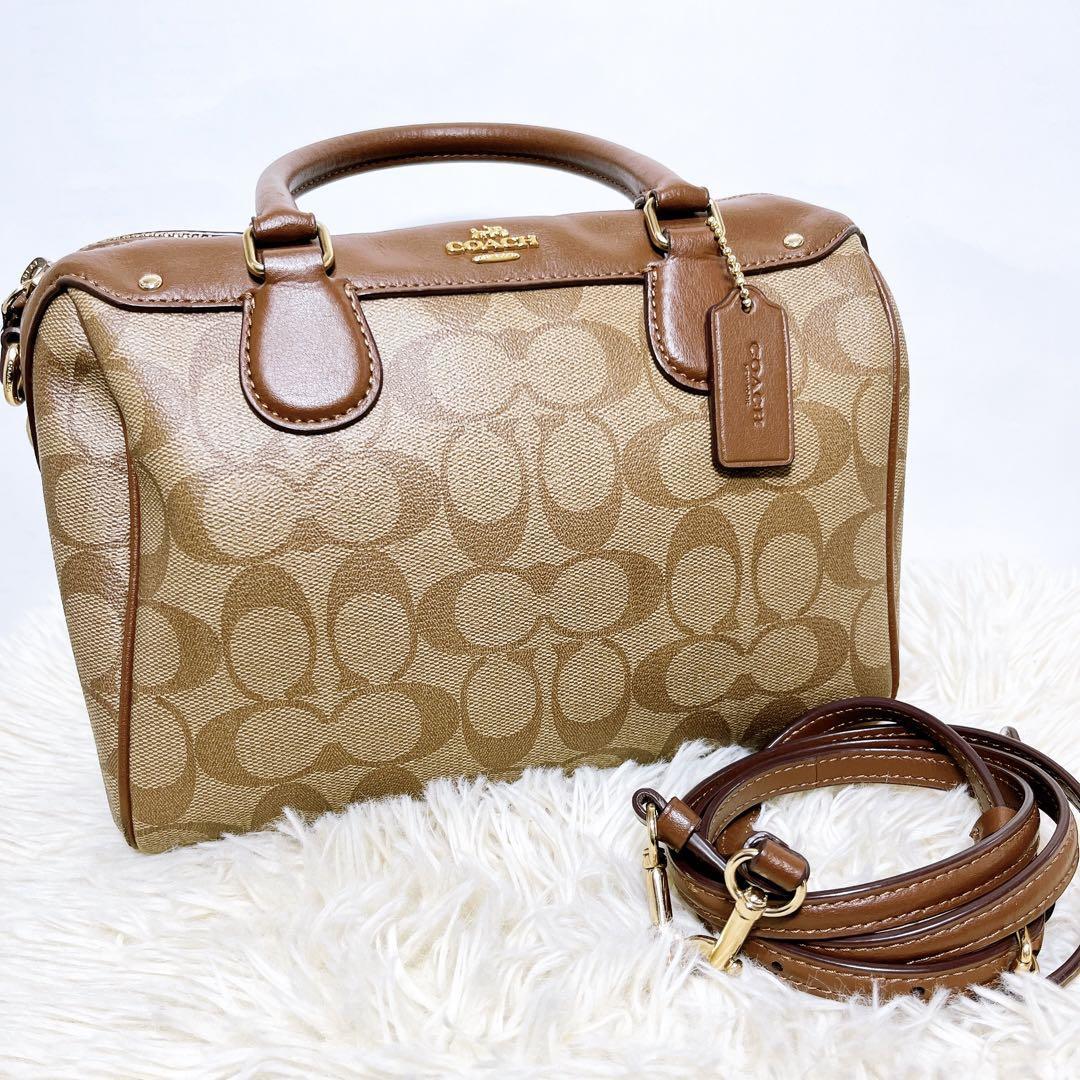 COACH コーチ ショルダーバッグ 2way レザー ミニベネット チェーン