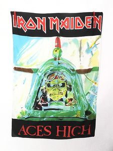 雑貨 古着 IRON MAIDEN 「Aces High」 ヘヴィ メタル ロック タペストリー ファブリック 古着