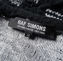 RAF SIMONS ラフシモンズ AUTUMN-WINTER 2003-2004 AW クルーネック ニット セーター ノルディック 雪柄 メンズ ふわふわ (46) 黒　o-083_画像6