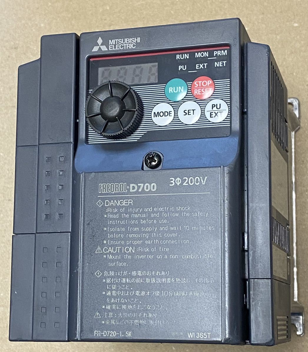 三菱インバーターFR-D720-1.5K-2.2K 2個セット 大きな取引 www.esn