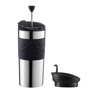 bodum ボダム バキュームトラベルプレス ステンレスタンブラー　マグ用リッド付きコーヒーメーカーセット　ブラック