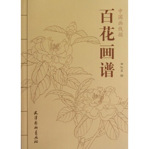 9787807389903　百花画譜　中国画線描　大人の塗り絵　中国絵画