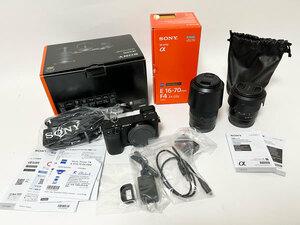  free shipping SONY Sony digital single-lens camera mirrorless single-lens camera α6400 black lens SEL55210 SEL1670Z beautiful goods 