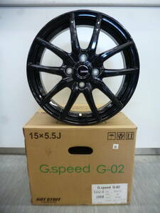 新品ホイールGSPEED G02★4本セット★15×5.5J 100-4H★アクア アクシオ コルトプラス ヴィッツ フィット キューブ ノート マツダ2 デミオ