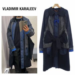 VLADIMIR KARALEEV コート リメイクコート　ネイビー　230127