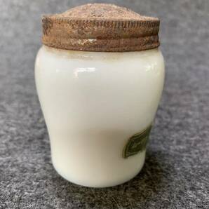 ウテナ バニシング クリーム 乳液 レトロ 化粧品 乳白色 古ガラス 気泡 シワ 空き瓶 美容 検( ニッキ水 神薬 薬瓶 戦前 ペロペロの画像4