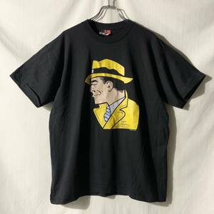 DEAD STOCK USA製 NOS 80s 90s DICK TRACY ディックトレイシー Tシャツ ブラック 黒 XL ヴィンテージ OLD DISNEY ディズニー